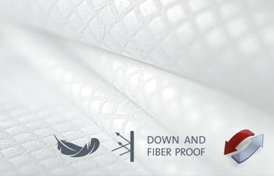 Régulation de la température désormais également étanche aux fibres et au duvet